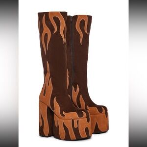 Up In Flames Platform Boots